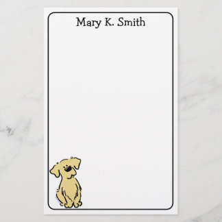 Custom Golden Retriever Puppy Cute Dog Art Stationery