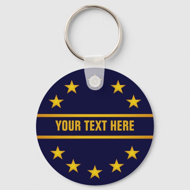 CUSTOM GOLDEN STARS key chain (Front)