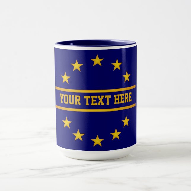 CUSTOM GOLDEN STARS mug - choose style & colour (Center)