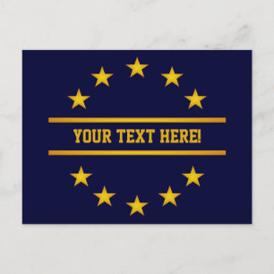 CUSTOM GOLDEN STARS postcard