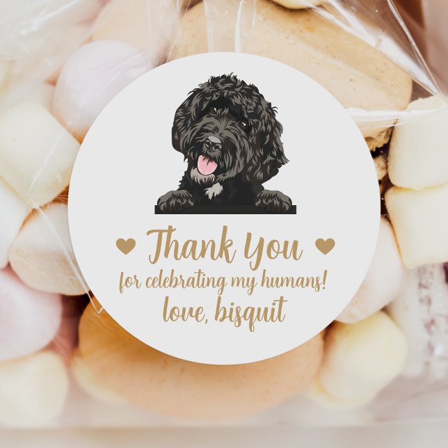Custom Goldendoodle Dog Wedding Favour Stickers (Creator Uploaded)