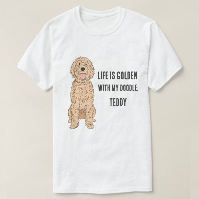 Custom Goldendoodle Doodle Dad Men's Tee (Design Front)