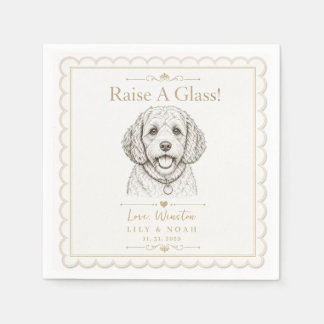 Custom Goldendoodle Wedding Dog lover gift Doodle Napkin