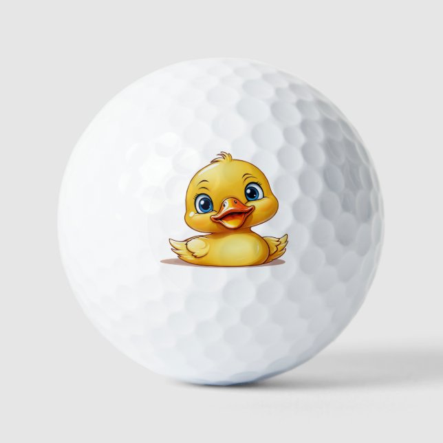 Custom Golf Ball - Rubber Ducky Design (Front)
