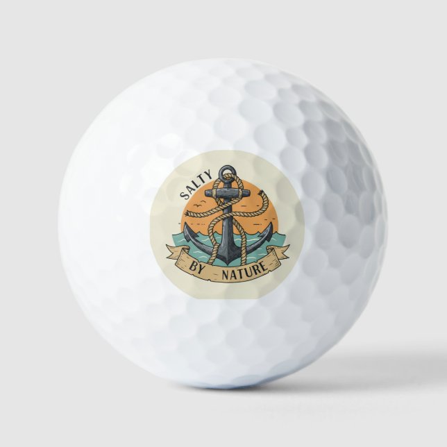 Custom golf ball set- Nautical gift (Front)
