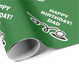 Custom golf ball wrapping paper for men's Birthday