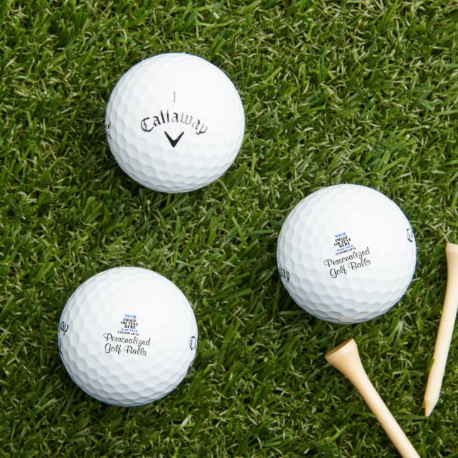 Custom Golf Balls - Logo & Monogram Personalised (Insitu Grass)