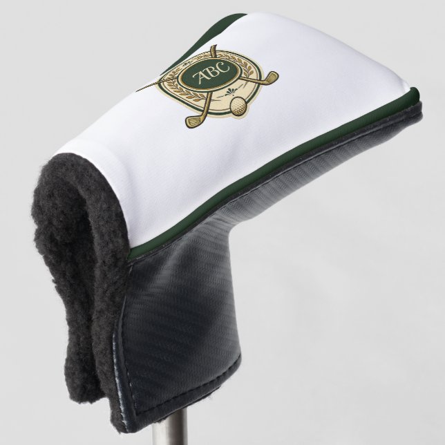 Custom Golf Club Crest Custom Initials Putter Head Cover (3/4 Front)