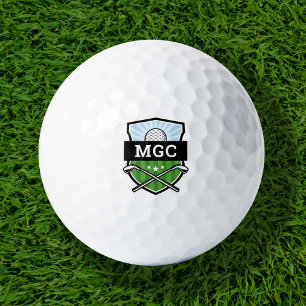 Custom Golf Club Crest Monogram Balls