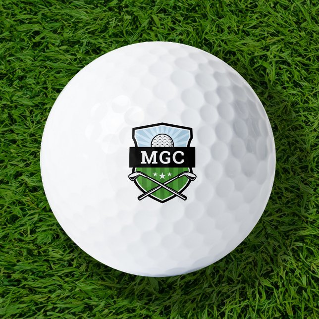 Custom Golf Club Crest Monogram Golf Balls (Creator Uploaded)
