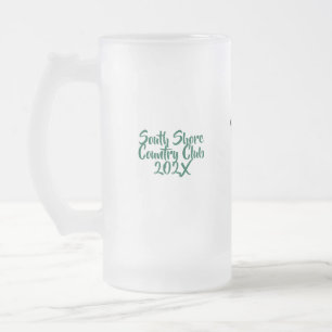 Custom Golf Club Frosted Glass Beer Mug