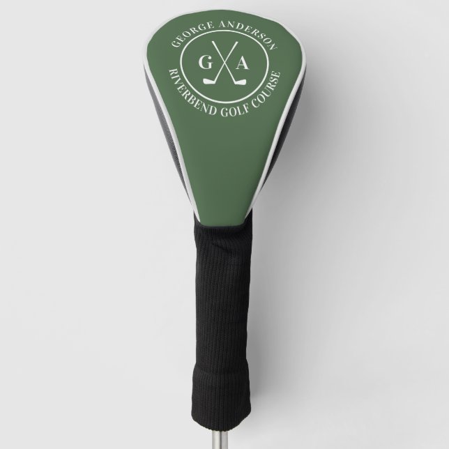 Custom Golf Club Headcover Personalised Monogram (Front)