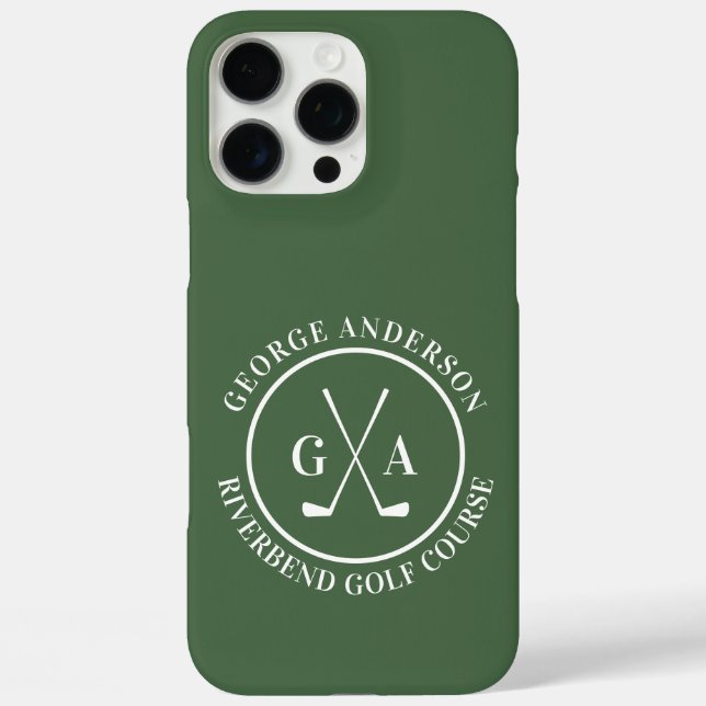 Custom Golf Club Headcover Personalised Monogram Case-Mate iPhone Case (Back)