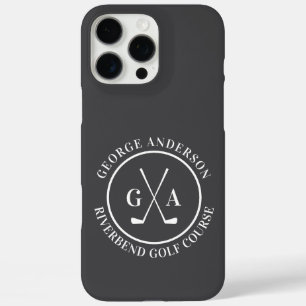 Custom Golf Club Headcover Personalised Monogram iPhone 16 Pro Max Case