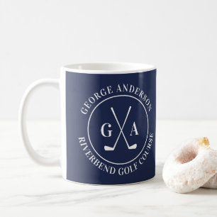 Custom Golf Club Logo Personalised Monogram Coffee Mug