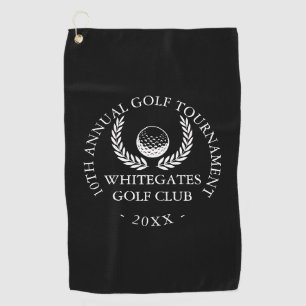 Custom Golf Club Tournament Black And White Towel