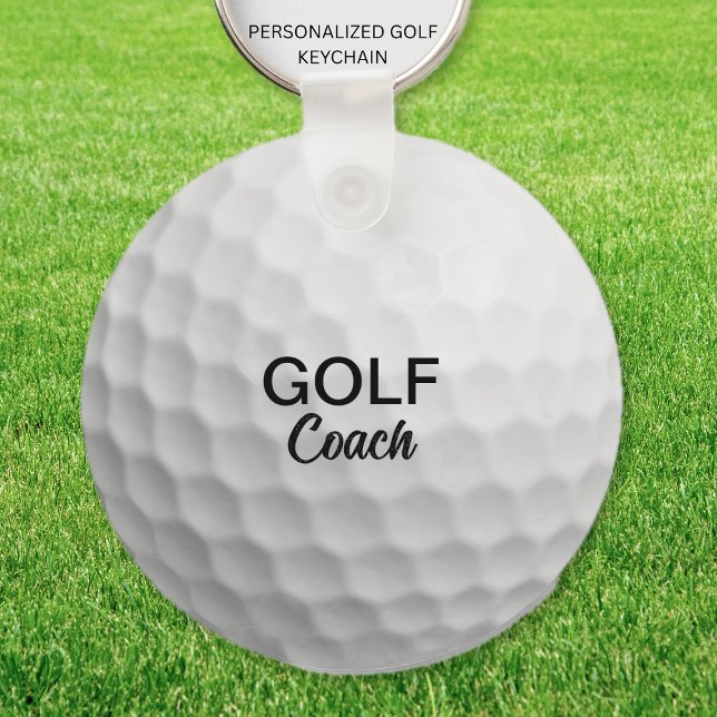 Custom Golf Coach Keepsake Key Ring (Custom Golf Coach Keepsake Keychain)