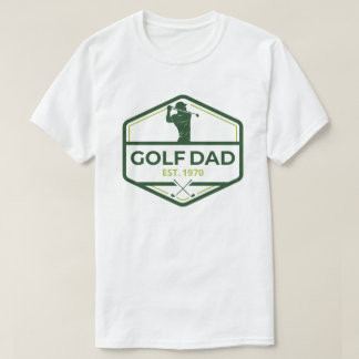 Custom Golf Dad Est Custom Year Gift for Men T-Shirt