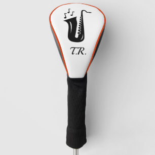 Custom golf head cover for saxophone player