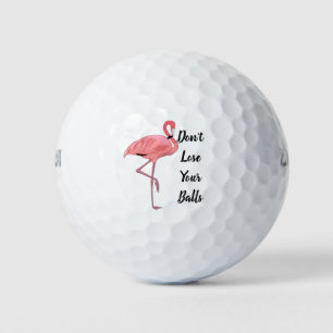 Custom Golf Humour Pink Flamingo Balls