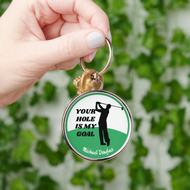 Custom Golf Keychain -Funny Personalised Golf Gift (Hand)
