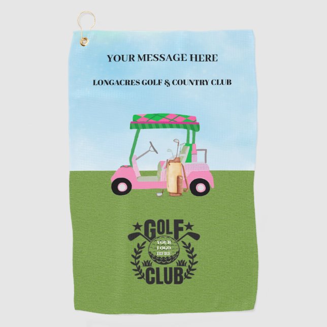 Custom Golf League Golf Club Logo   Towel (Front)