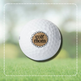 Custom GOLF MOM Scalloped Edge Golf Balls