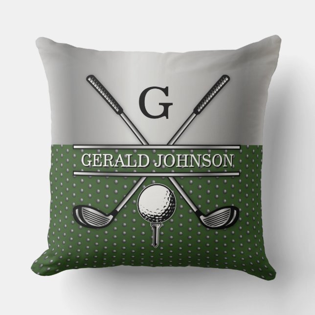 Custom Golf Monogram Design Cushion (Front)