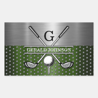 Custom Golf Monogram Design Rectangular Sticker