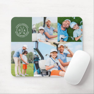 Custom Golf Multi Photo Monogram Fathers Day Mouse Pad