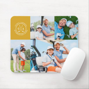 Custom Golf Multi Photo Monogram Fathers Day Mouse Pad