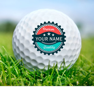 Custom Golf Player Name Red Green Balls