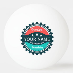 Custom Golf Player Name Red Green Ping Pong Ball