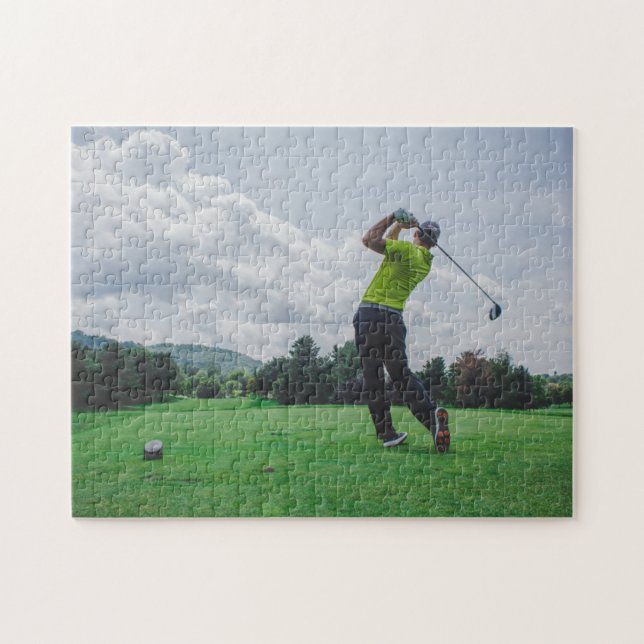 Custom Golf Sports Photo Template Jigsaw Puzzle (Horizontal)