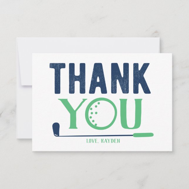 Custom Golf Thank You Card (Front)