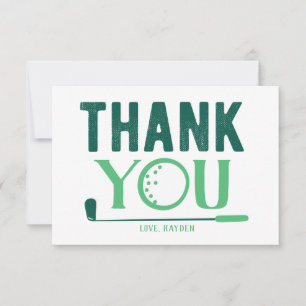 Custom Golf Thank You Card