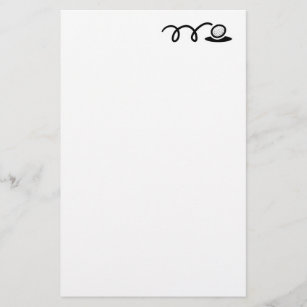 Custom golf theme stationery paper for writing
