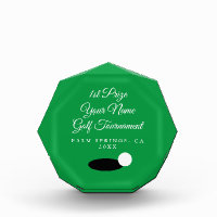 Custom golf tournament acrylic trophy award