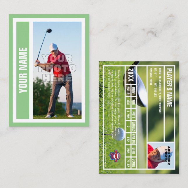Custom Golf Trading Card - Sage (Front/Back)