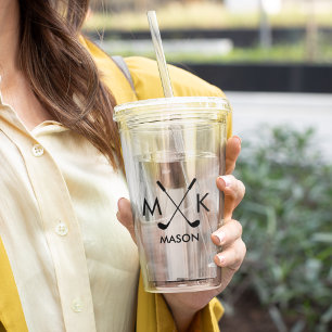 Custom Golf Travel Gift For Friend Golf Lover Acrylic Tumbler