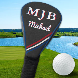 Custom Golfer Gift Personalised 3 Initial Monogram Golf Head Cover