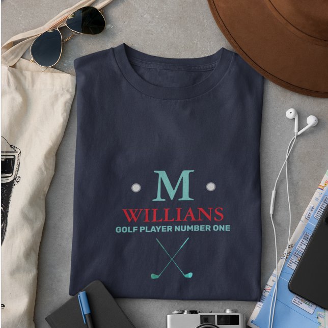 custom golfer monogram . tee with name (Creator Uploaded)