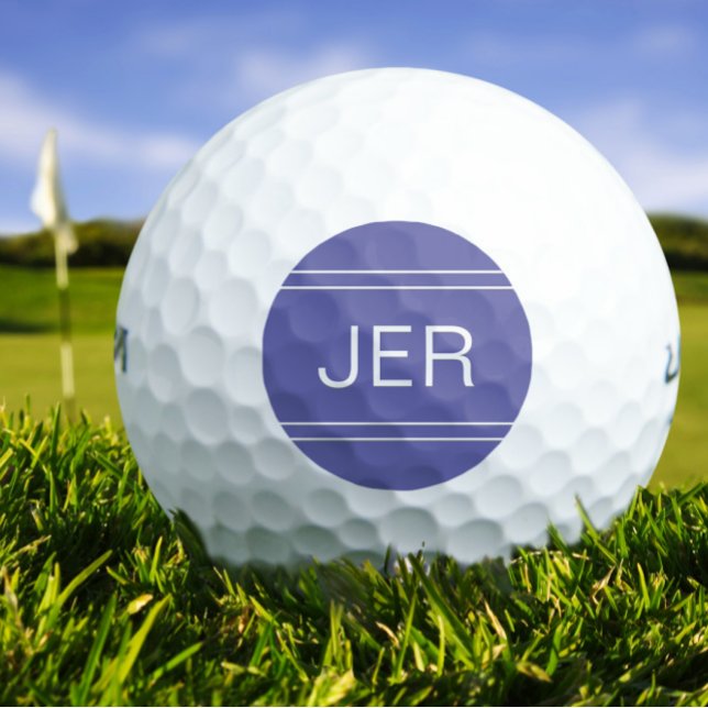 Custom Golfer Monogrammed Initials Periwinkle Blue Golf Balls (Custom Golfer Monogrammed Initials Periwinkle Blue Golf Balls)