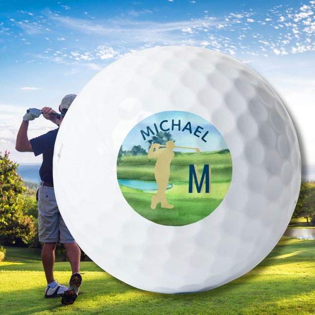 Custom Golfer Name 3-D Monogram    Golf Balls (Creator Uploaded)