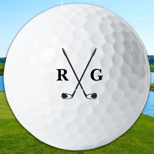 Custom Golfer Personalised 2 Monogram Initials Golf Balls
