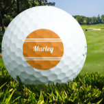 Custom Golfer Sports Classic Monogram Name Orange Golf Balls<br><div class="desc">Custom golf balls will prove that you got that hole in one! Classic design features a custom name or text up to ten characters in modern script and a double frame border. Script and border are in white on a popular orange background. Colour of background and font are easily changed...</div>