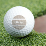 Custom Golfer Sports Classic Monogram Tan Brown Golf Balls<br><div class="desc">Custom golf balls will prove that you got that hole in one! Classic design features a custom name or text up to ten characters in modern script and a double frame border. Script and border are in white on a popular khaki tan brown background. Colour of background and font are...</div>