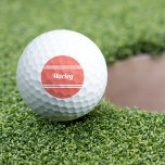 Custom Golfer Sports Classic Name Monogram Coral Golf Balls<br><div class="desc">Custom golf balls will prove that you got that hole in one! Classic design features a custom name or text up to ten characters in modern script and a double frame border. Script and border are in white on a trendy coral background. Colour of background and font are easily changed...</div>