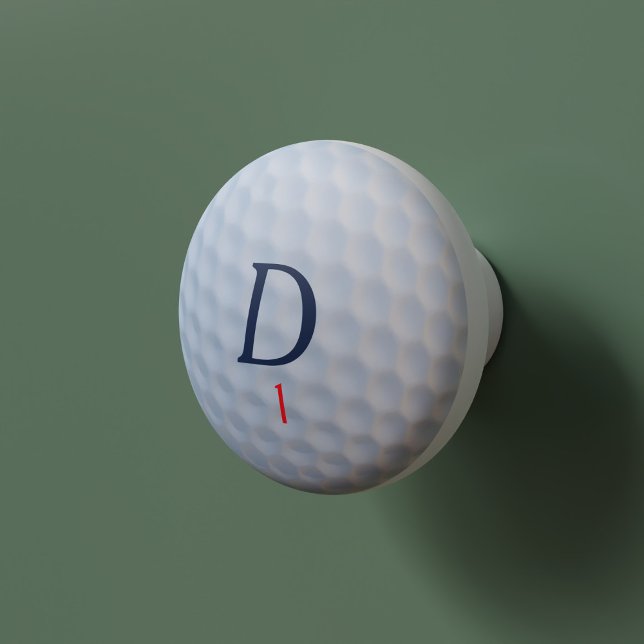 Custom Golfers Monogram Golf Ball Cabinet Knob (Creator Uploaded)