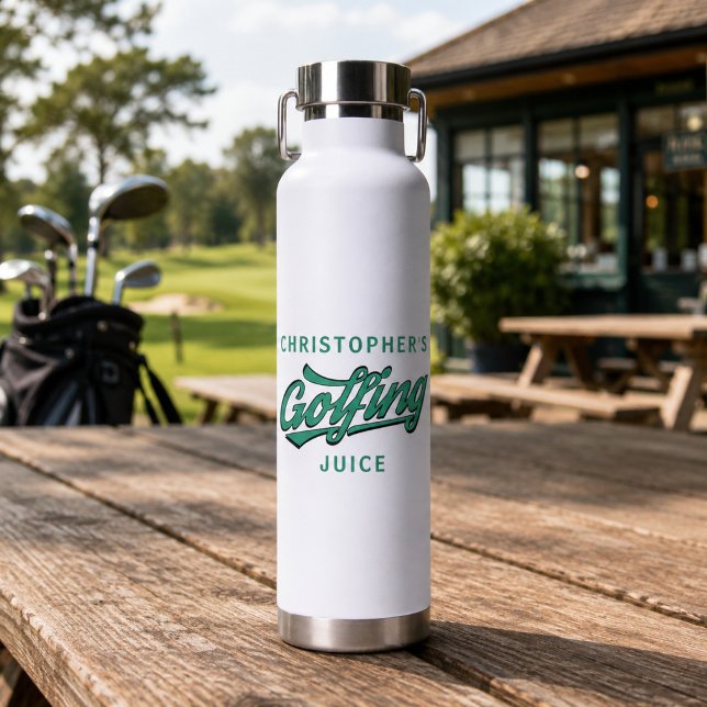 Custom Golfing Juice Water Bottle (Suitable for all golfers and dad's that like to keep hydrated. Add your name!)